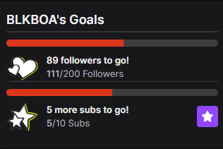 blkboa_'s tweet image. The Den is getting close to reaching its goals! Thank you for all my Slitherings that make time to say "Hi" or give a view. I appreciate all the progress I have made because of YOU. Lets keep it going!

#BLKBOA #TwitchStreamer #StreamGoals #GirlGamer #Streamergirl #Slitherings