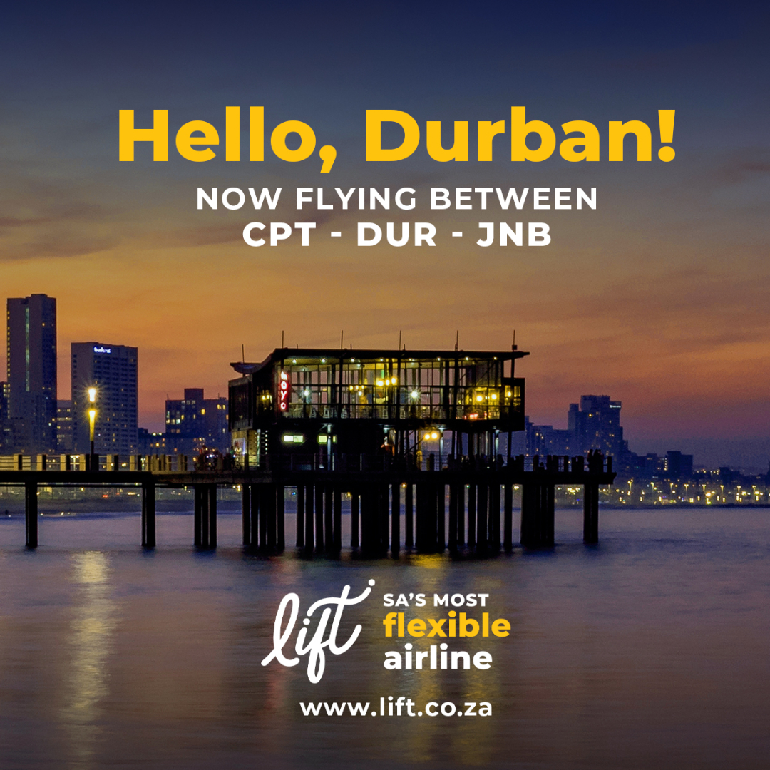 WTM_Africa's tweet photo. Driving to Durban? Itβs quicker to book a @LiftAirlineSA. βοΈβ£ β£
With up to 10 daily flights between DUR-JHB & DUR-CT, book your seat at: https://t.co/8XOQe3kc4B
#WTMAfrica #IdeasArriveHere #Lift #Travel #Airline https://t.co/yOidGwaojT