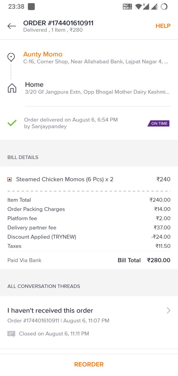 attitude87_mr's tweet photo. @SwiggyCares The image above is no where close to chicken momo.. https://t.co/SIGIUApNtQ