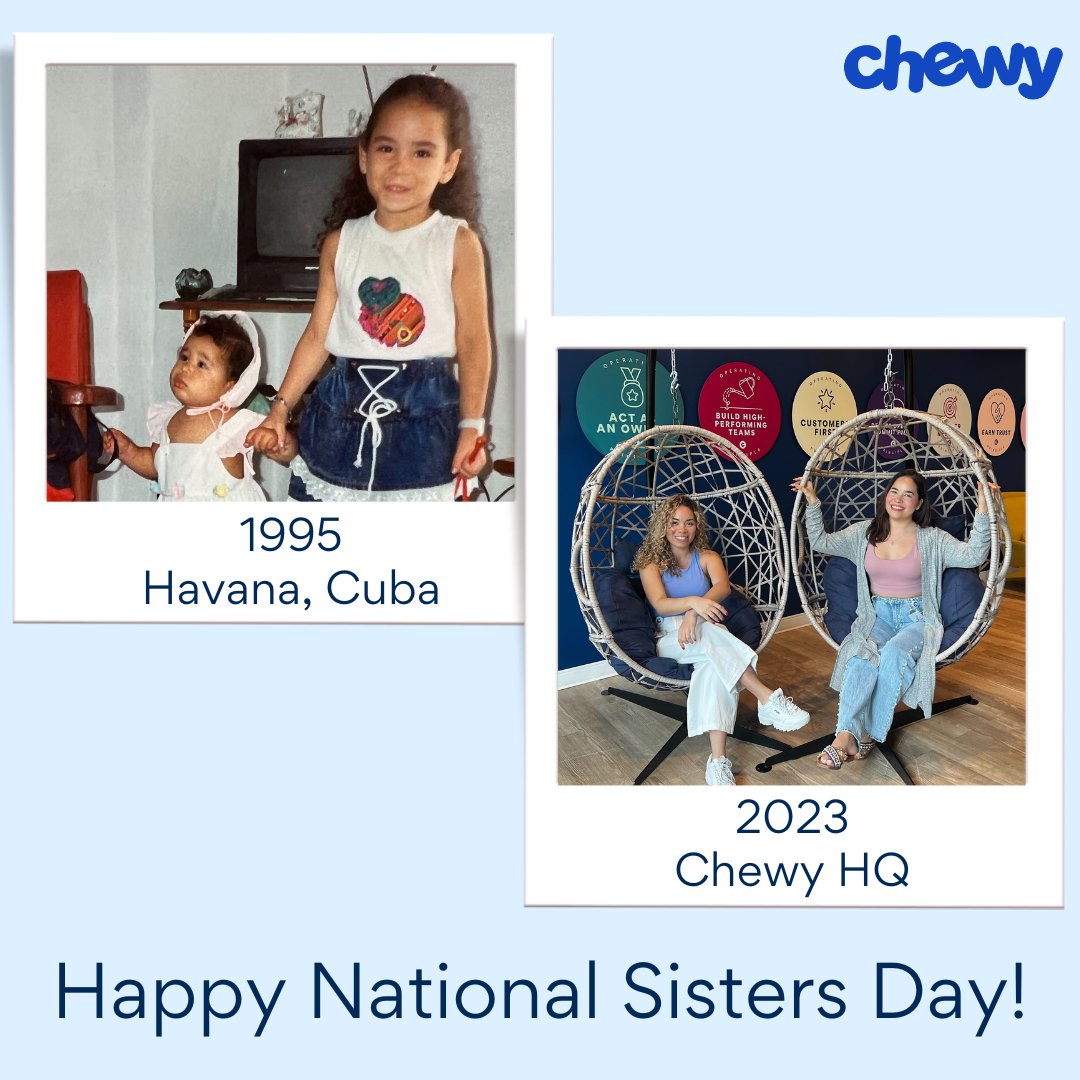 Claudia and Roxana are a pair of sister Chewtopians who are both based out of our South Florida hub. We're so glad to have them as part of our pack! 👯💙 

📸: Claudia (Office Coordinator) and Roxana (International Transportation Planner)

#RunWithThePack #NationalSistersDay