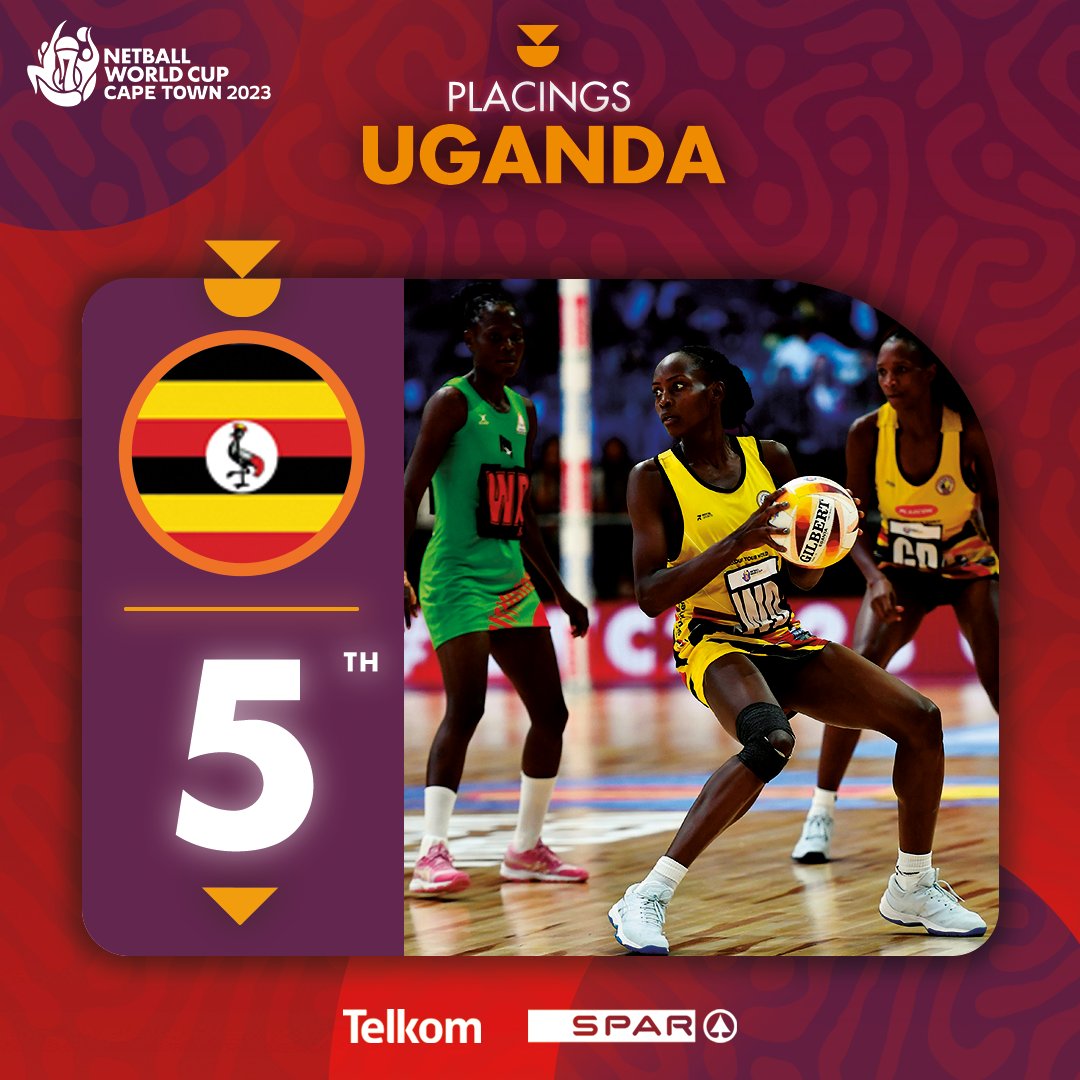 OdrekRwabwogo's tweet photo. Absolutely ecstatic at the historic performance of the She Cranes at the #NetballWorldCup2023! 
From a commendable 7th place in 2019 to a triumphant 5th place finish this year - your journey is an inspiration. 
Your tenacity in the face of challenge has not only dethroned the Proteas but also established you as the top African team. Uganda and the entire continent beams with pride. #SheCranes 

📸 @WorldNetball_