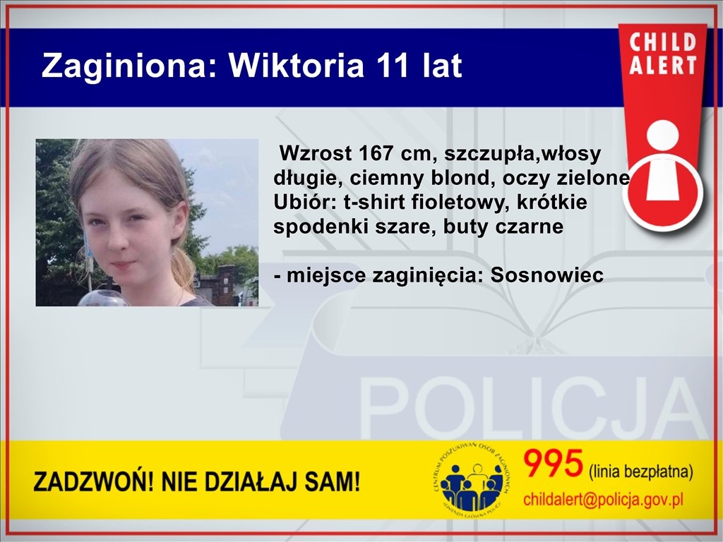 Policja uruchomiła Child Alert! Prośba o udostępnienia!