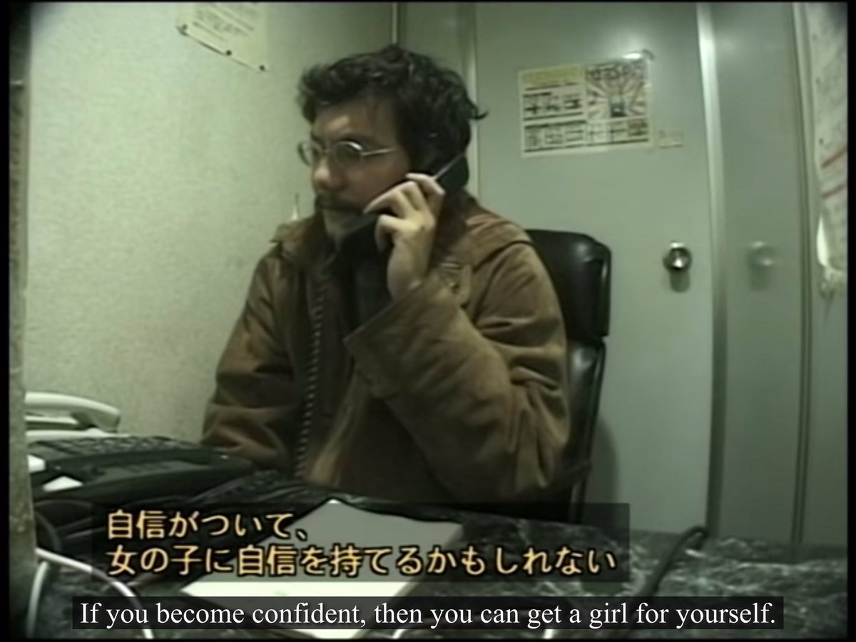 TheOtaking's tweet photo. Hideaki Anno talks on the phone to prostitutes https://t.co/MYVz2FCFeQ