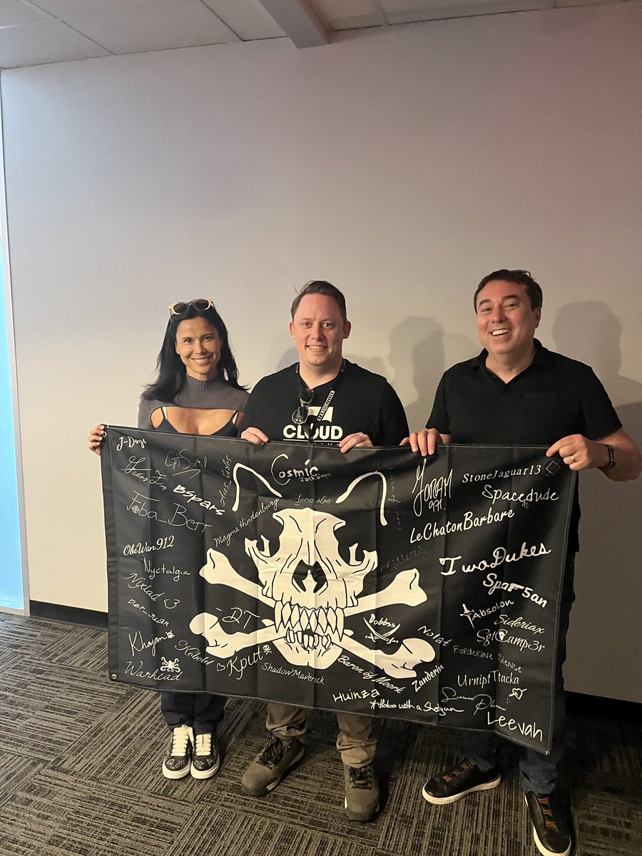 Awesome staff in our Austin office and fun fact: some staff were even part of our original campaign! Thanks for the flag - you know I love to be a pirate in SC :)