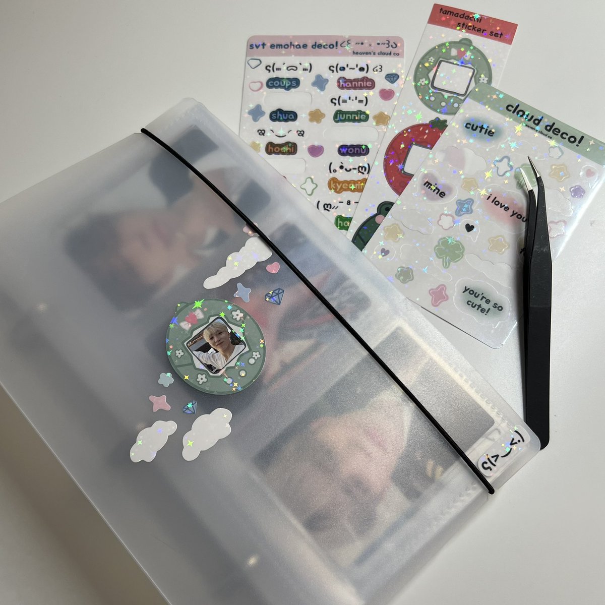 heavenscloudco's tweet photo. used some of my deco stickers for my new svt binder :D
~
svt emohae stickers coming to my shop soon! all of the other stickers are available on my shop 🤍
#kpop #kpopdeco #kpopphotocard #photocard #seventeen #svt #seventeencollection #svtcollection https://t.co/cxBE4BwJoM