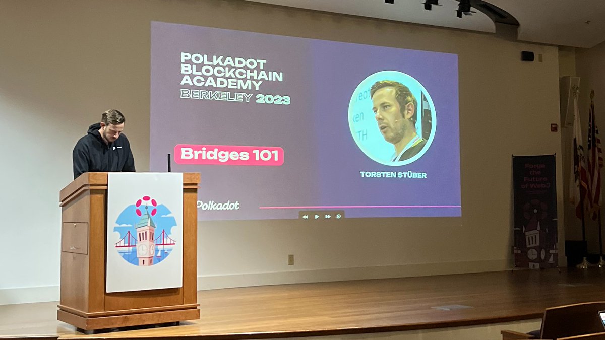 AcademyPolkadot's tweet image. 🙏 Gratitude to Torsten @torstenmove for the amazing session on deploying @Polkadot Parachains! And a big shoutout for the session on Bridges 101 ! 🌉  @pendulum_chain  #Polkadotblockchainacademy 🎓💻