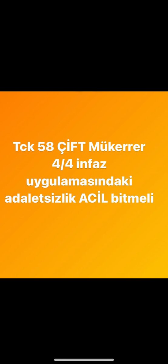 <a href="/ramazancan0071/">Ramazan CAN🇹🇷</a> <a href="/RTErdogan/">Recep Tayyip Erdoğan</a> #AdaletNetOlmalı

TCK 58 Madde değil ZULÜMDÜR ‼️

“Terörün” 4/3 ve denetim hakkı olduğu bu sistemde

2. Mükerrer basit kamu davalarıyla 
Hem 4/4 ceza alır‼️
Hem açık ve denetim hakkı olmaz‼️
Hem yasadan yararlanmaz‼️

<a href="/yilmaztunc/">Yılmaz TUNÇ</a> <a href="/avabdullahguler/">Abdullah Güler</a> <a href="/ramazancan0071/">Ramazan CAN🇹🇷</a> <a href="/cuneytyuksel_/">Prof. Dr. Cüneyt Yüksel</a>