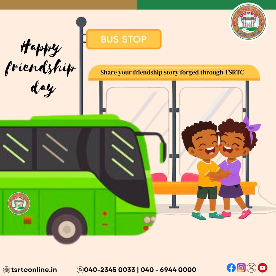 DMpicketTSRTC's tweet photo. Forging friendships on Wheels:TSRTC is an integral part of our lives and has helped forge Friendndships at TSRTC Bus Stops/Bus Stations/Bus Journeys Share your friendship story forged through #TSRTC in the comments. Best Story will be picked fora Surprise #TSRTC FRIENDSHIP more https://t.co/TM8FuFTRbT