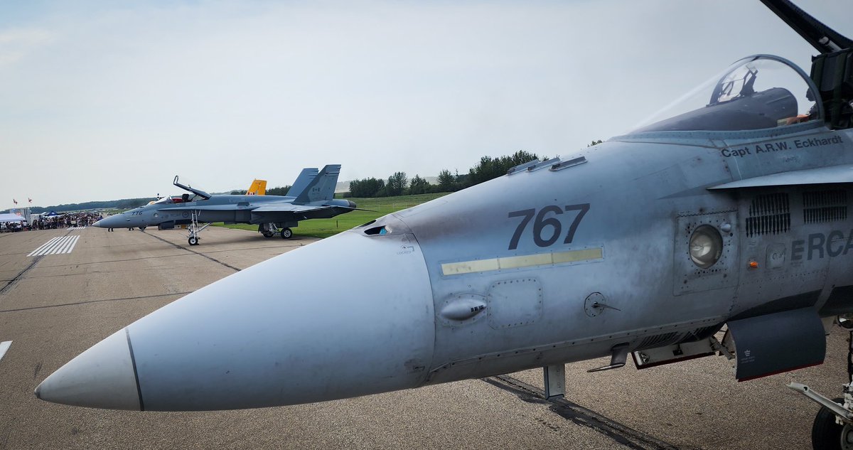 Villeneuve, what a great day for an air show. Look for us to take to the sky around 2:40pm, and following our show come meet the team at the autograph booth. #CF18Demo @ABAirshow #AirshowWeekend