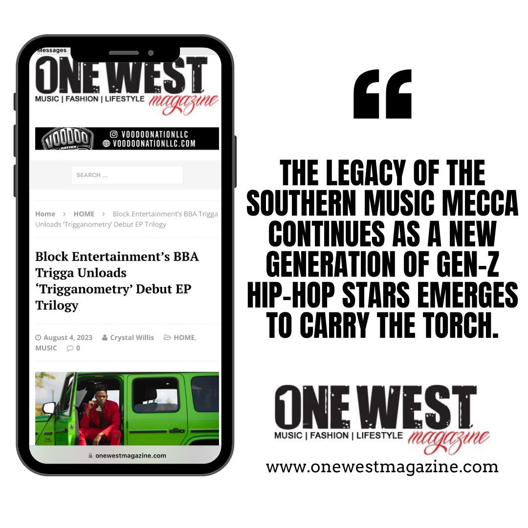 #SundayRead New article courtesy of @onewestmagazine Article: onewestmagazine.com/magazine/2023/… 📌 Stream BBA Trigga’s latest project ➡️ #Trigganometry (Red Edition) #NowAvailable on all streaming platforms!