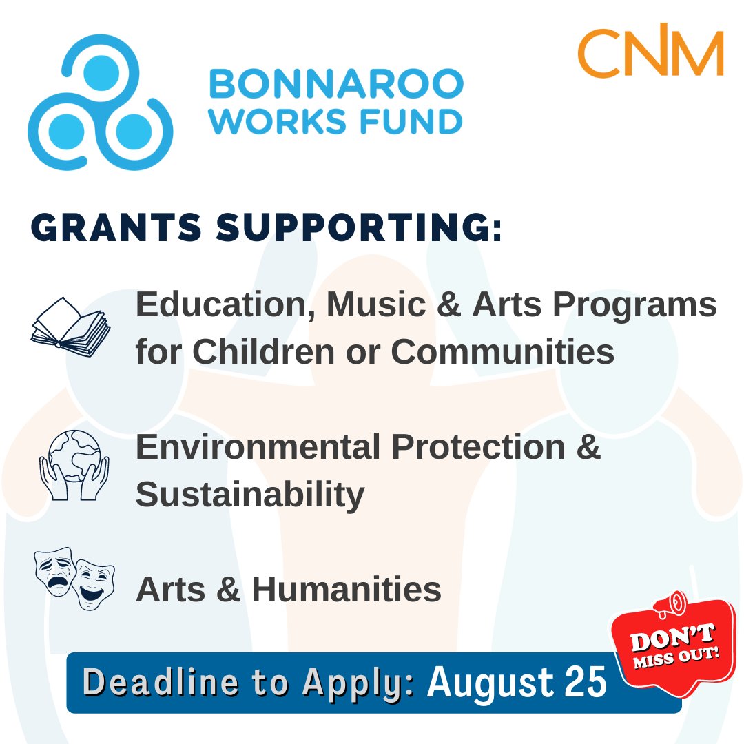 Center for Nonprofit Management (@cnmnashville) on Twitter photo The <a href="/BonnarooWorks/">Bonnaroo Works Fund</a> Fund, administered by @CFMT, #grant deadline is 8/25! Program interests include #education, #music, #environmentalprotection and #sustainability, #arts, and #humanities. Learn more: bit.ly/3qiakcV The <a href="/BonnarooWorks/">Bonnaroo Works Fund</a> Fund, administered by @CFMT, #grant deadline is 8/25! Program interests include #education, #music, #environmentalprotection and #sustainability, #arts, and #humanities. Learn more: bit.ly/3qiakcV