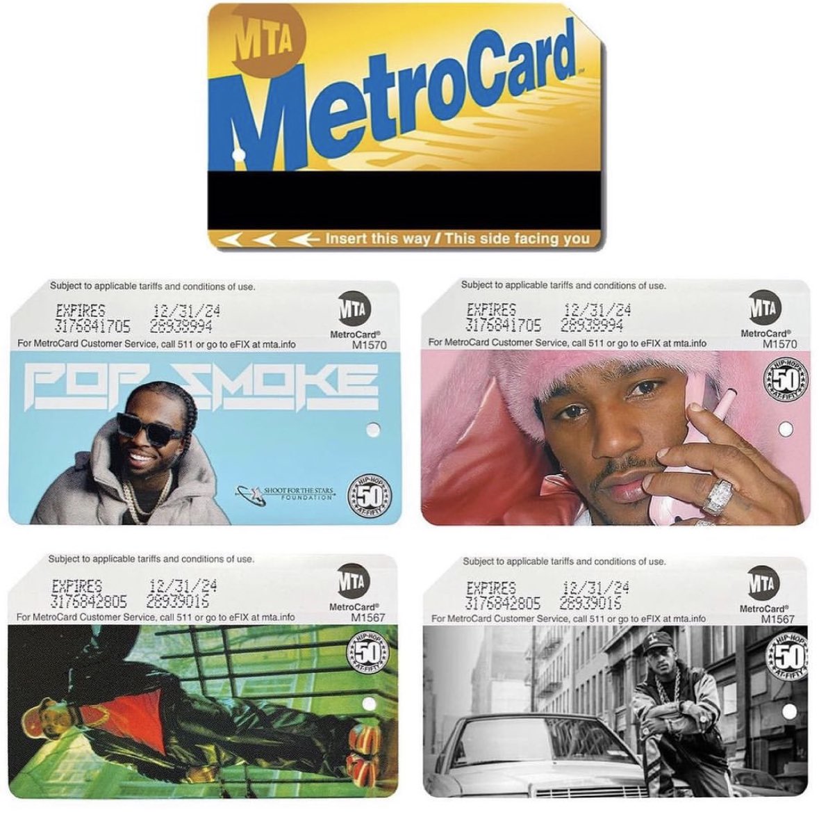 メトロカード キャムロン ラキム In honor of Hip Hop 50, the MTA and UMG are releasing
