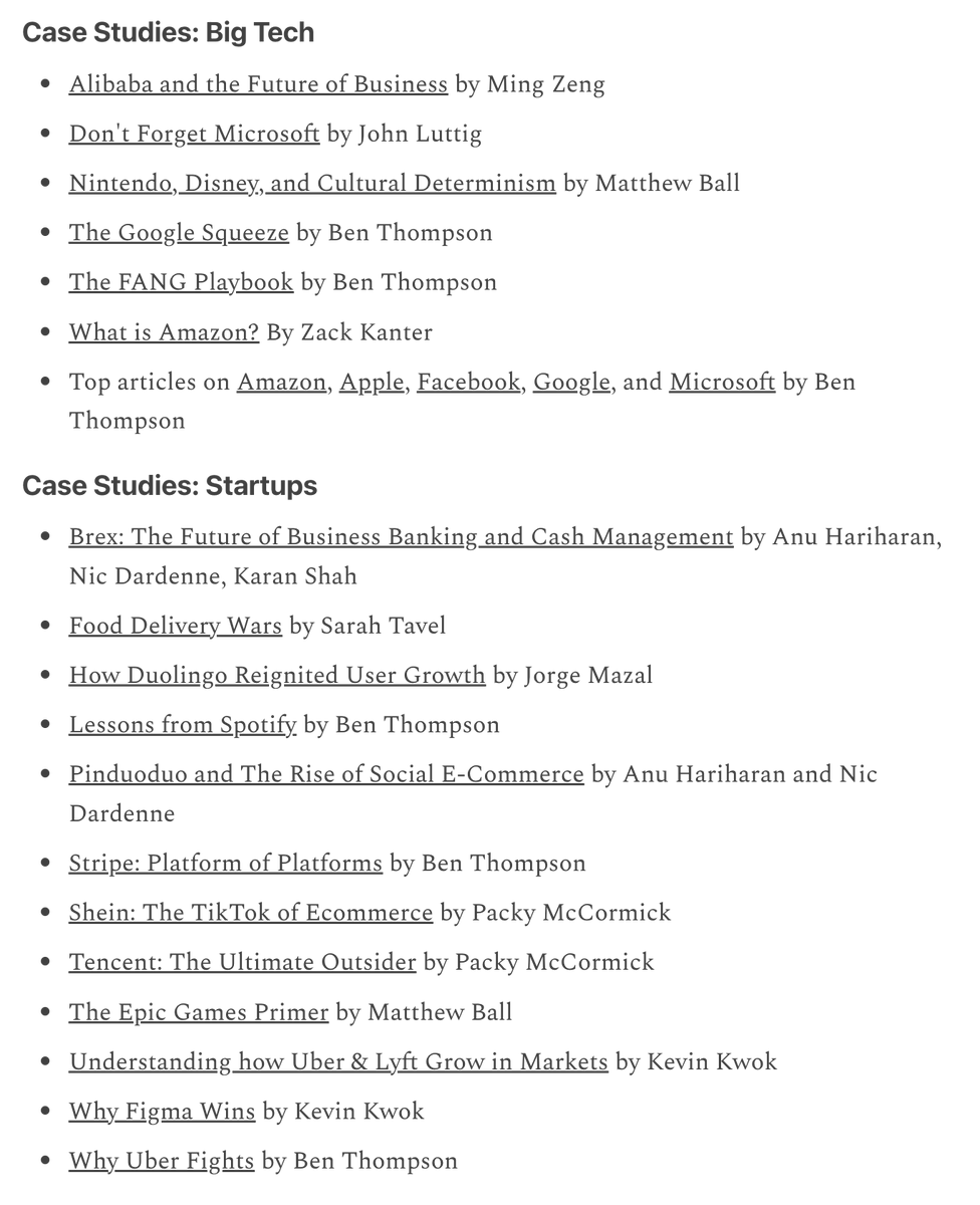 Massive collection of over 100 long-form product reads

🔹 Case studies
🔹 Deep dives on different aspects of strategy
🔹 Breakdowns of growth and monetization models

And tons more!
↳ It's all here: danhock.co/p/long-form-re…