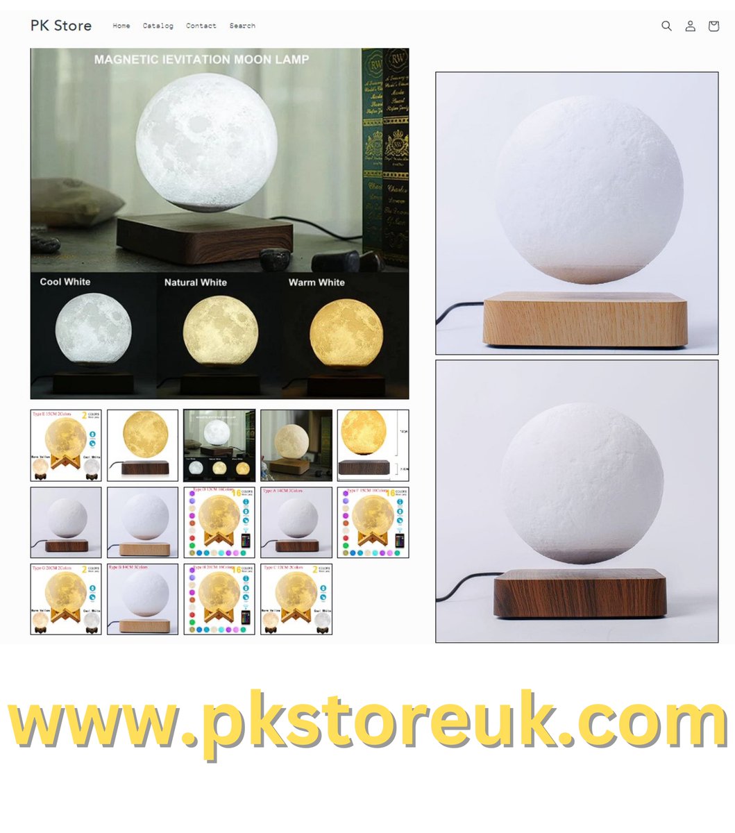 PkStoreLTD's tweet photo. Our new products available in our shop 🌕✨ Elevate your space with the mesmerizing Levitating Moon Light Lamp! 🪶🌈 Embrace enchanting ambiance in 3 colors, suspended on a stylish wooden base. ✨🪶 Illuminate your world with magic and wonder! #LevitatingMoonLight #WoodenBase🔮 https://t.co/3B6g55CsmZ