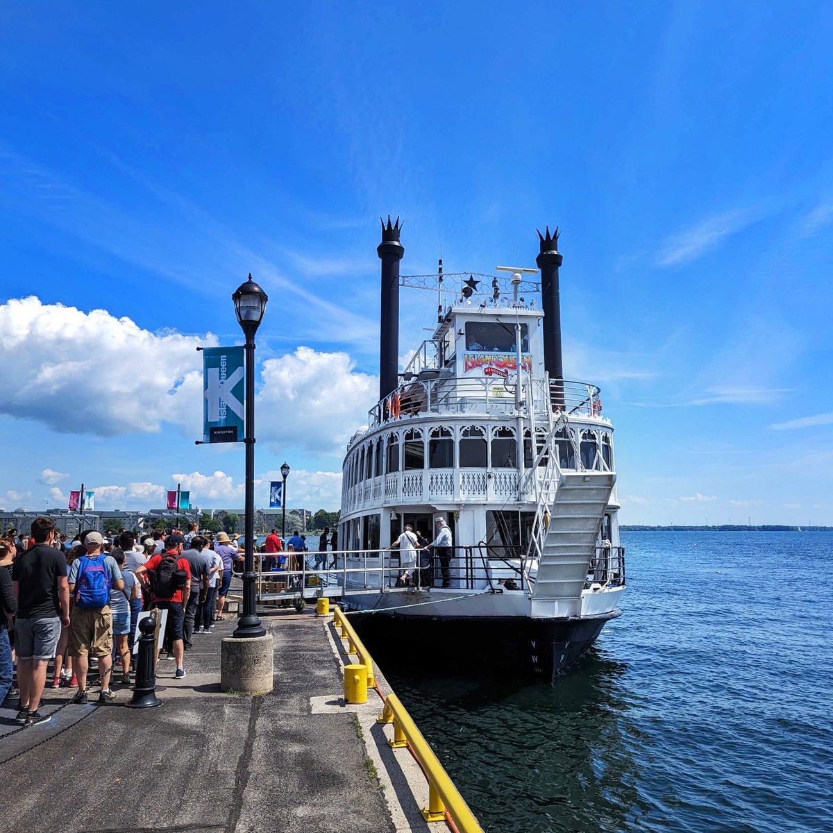 Holiday weekend in Kingston means: The Island Queen is busy!

Guests place tremendous trust in us when they decide to spend their limited summer vacation with us. If you see a visitor in Kingston today, thank them for choosing Kingston! #VisitKingston #ygk #1000Islands