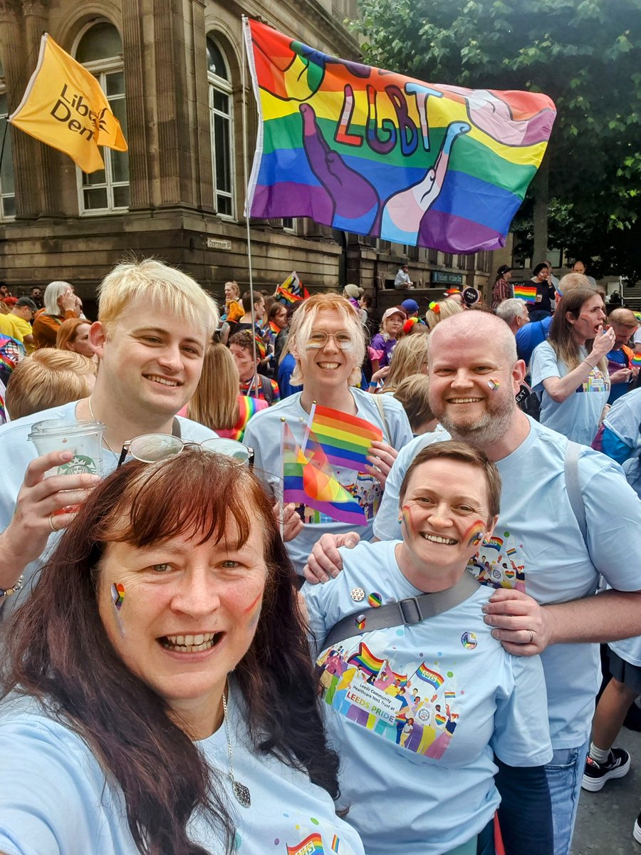 #LeedsPride 2023 a fabulous fun day. We at @LCHNHSTrust were feeling the love today, it was infectious and so uplifting Very proud to represent the NHS and how we champion inclusivity for each other and the many Leeds communities we support. ❤️💚💜💛💙