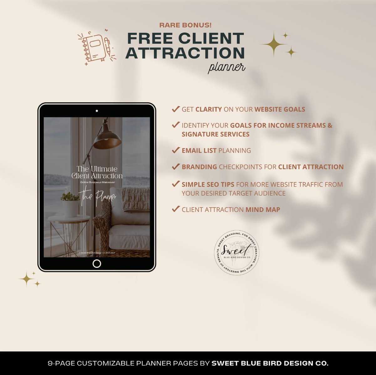 Need a roadmap for client attraction this week? An online biz planner, daily task lists, &amp; social media marketing planner made for my own business, will help stop overwhelm. 50% off! etsy.com/listing/137453… #socialmediamarketing #planner2023 #growthmindset #DigitalMarketing