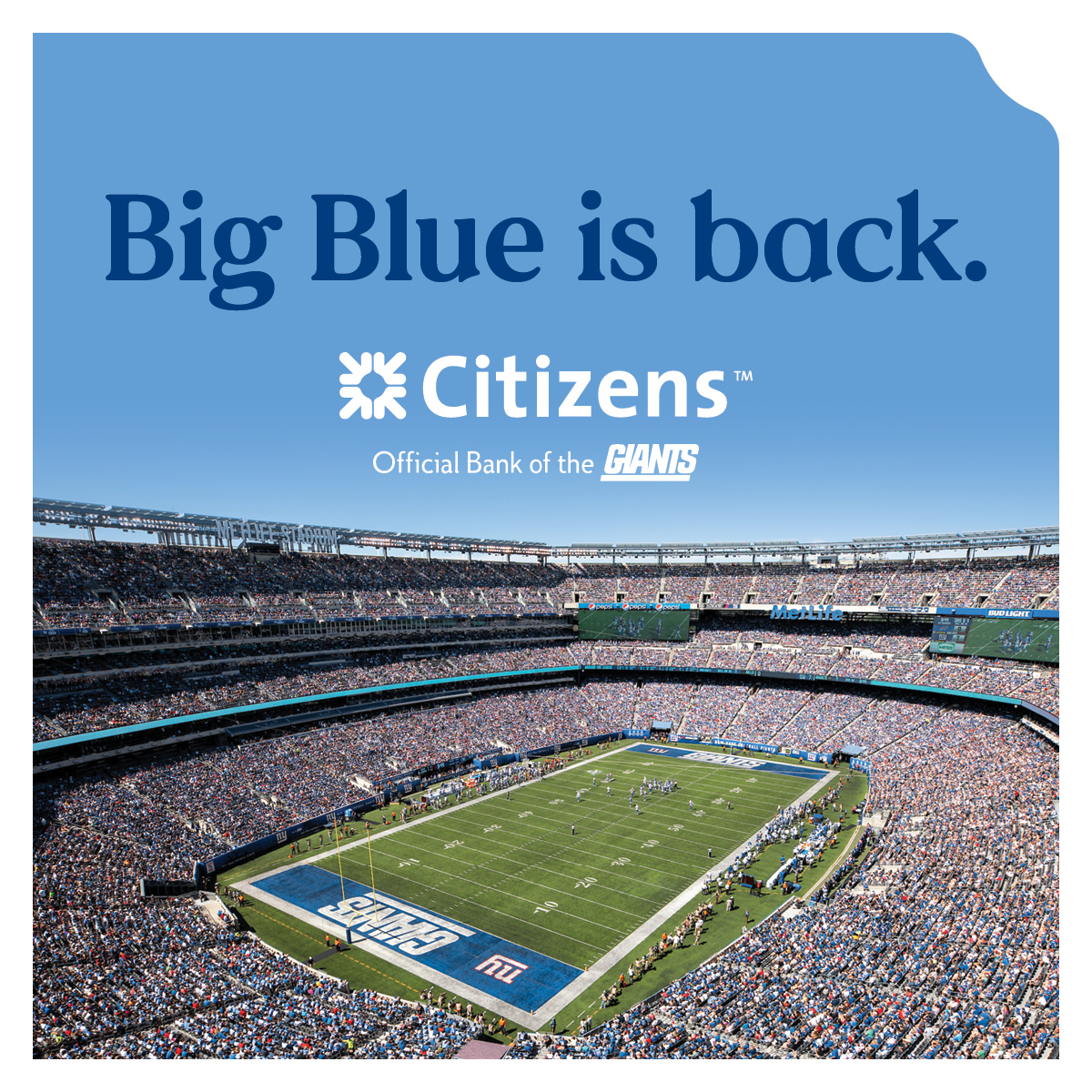 @Citizens has some big things happening in the NY area – including partnering with Big Blue! As a supporting sponsor of the @Giants training camp, we’re excited for the return of football and helping fans get #GameReady all season long. 🏈🙌 

#CitizensColleague #MadeReady