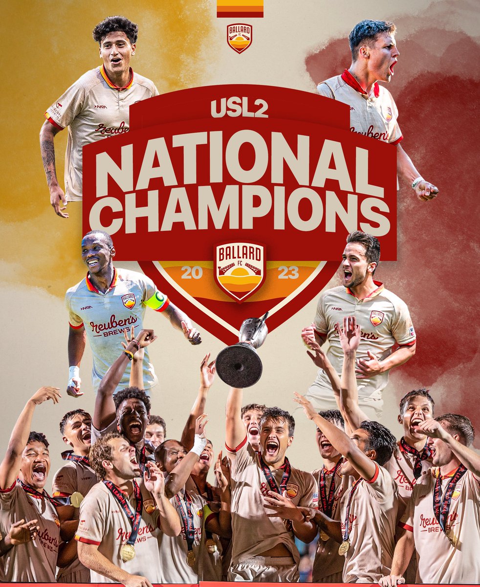 GoBallardFC's tweet photo. For Ballard.

This title is more than just team success. It is a reflection of this community. A community that made this all possible. From packing Interbay at our inaugural match in May of 2022 to now winning the @uslleaguetwo title in front of a full crowd at Starfire... https://t.co/X7JkSEHr9O