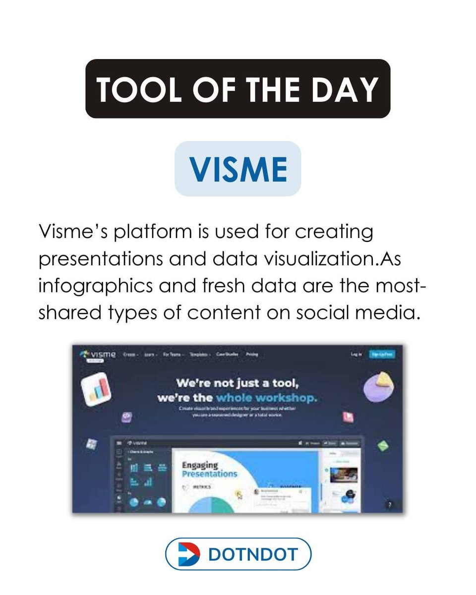 dotndot's tweet image. Lets see the #tooloftheday @visme 

#graphicdesigntool #graphicdesignstrategy #graphicdesigntips #graphicdesign101 #digitalmarketing101