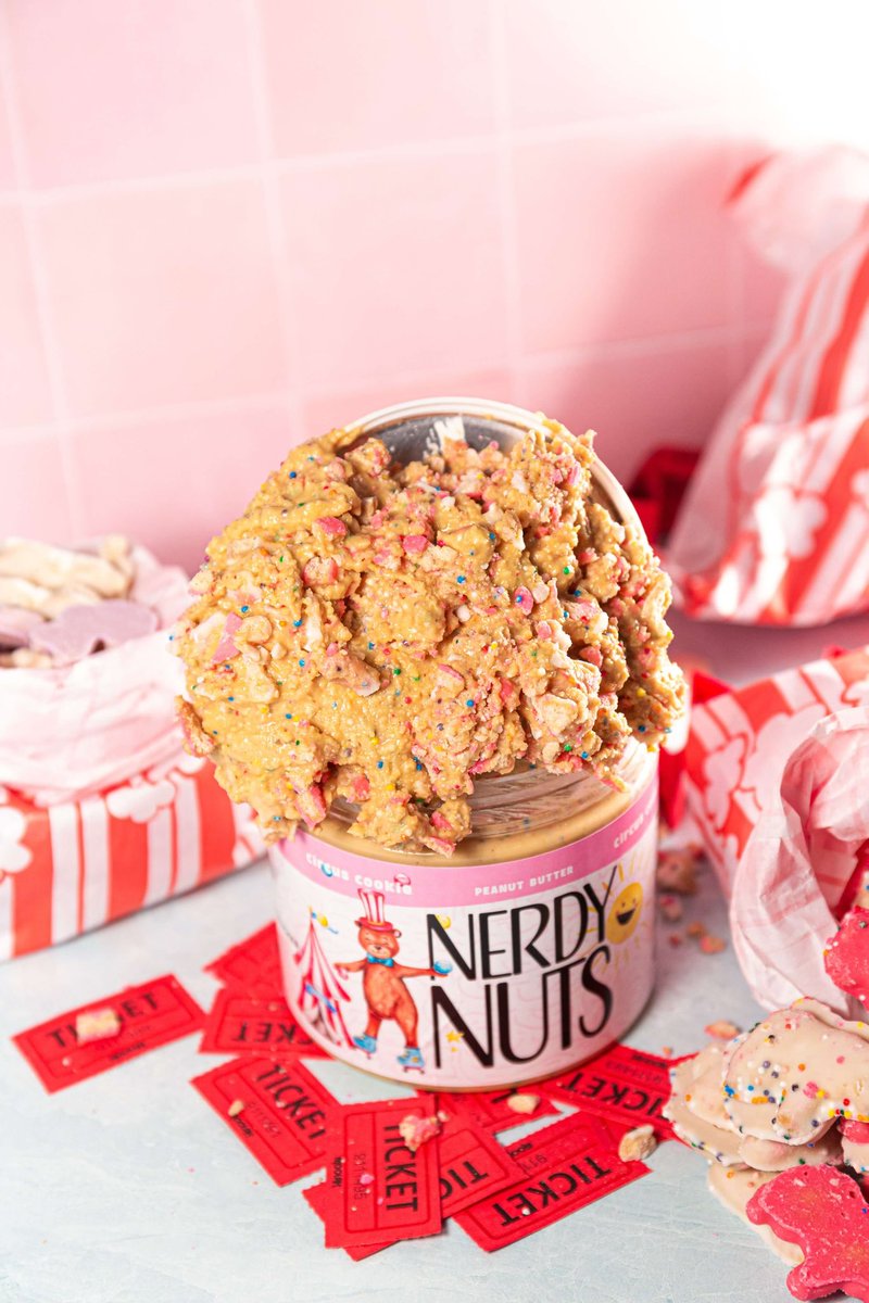 HWS_Blog's tweet photo. Nerdy Nuts new flavor drop tonight at 7pm ET. Be on right at 7,these flavors will go fast! Use code “HWS” for 10% off!

🍪FRIED COOKIE
🧡CHURRO
🍬SWEET SPIN
🍓STRAWBERRY PRETZEL
🍫BROWNIE BATTER
💗CIRCUS COOKIE

#nerdynuts #Foodie #yum #foodlover #peanutbutter #sundayvibes https://t.co/CmMcSPxnaR