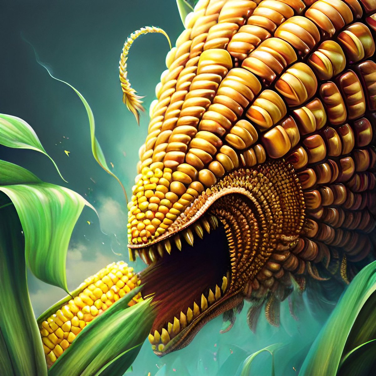 yellowstonedd's tweet photo. Corn monster eating corn #corn #cornography https://t.co/1GWjwJfGN7