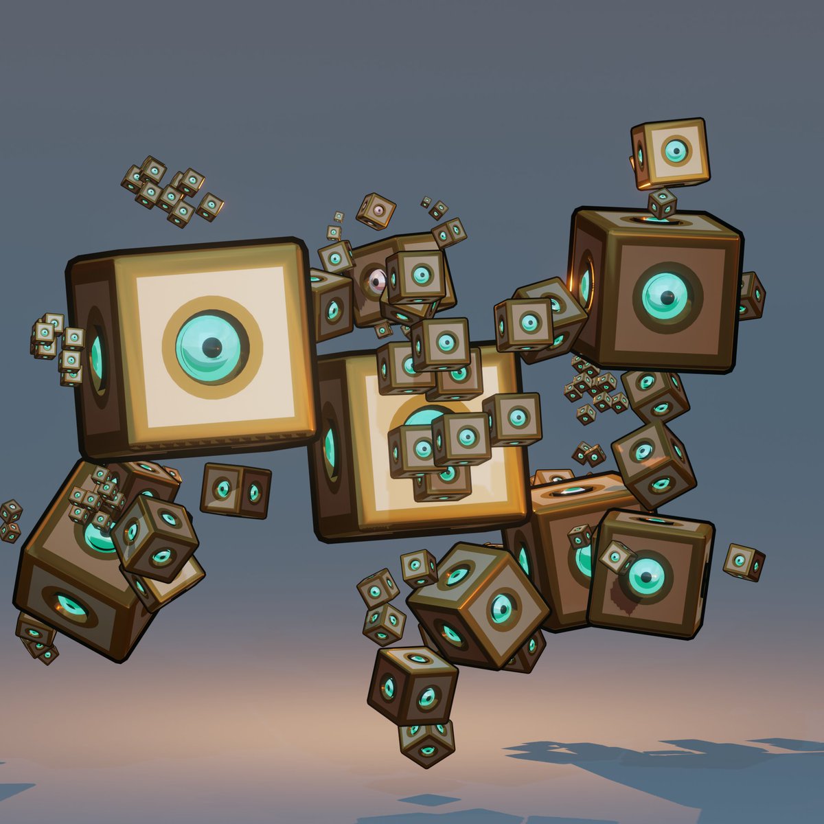 M_thimmig's tweet photo. Cubion Cube Golem

A golem made of a reconinting cube able to make most variety of forms.

___  

#3dart #Blender3d #B3D #3D #lowpoly #lowpolyart #lowpolymodel #lowpolycharacter #digitalart #minimalistc #abstract #sculpture #characterdesign #artstation #monster https://t.co/TidEZfGflh