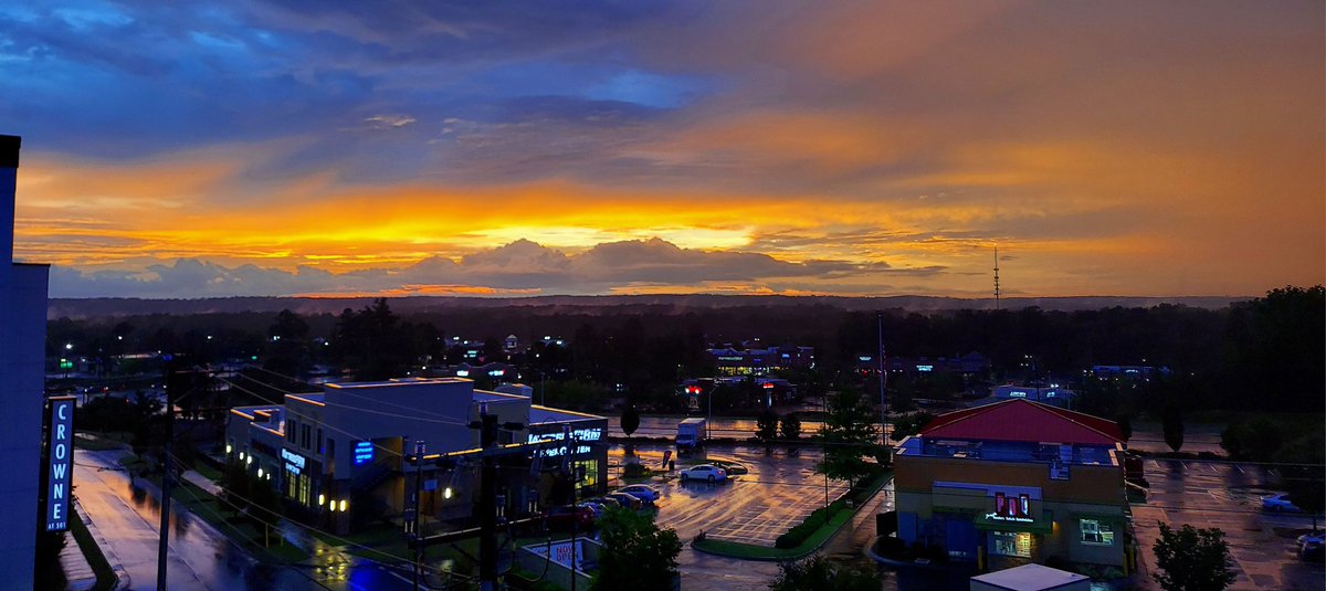 Just finished raining and the sunset is reflecting everywhere! 😍

#NCWX #Sunset