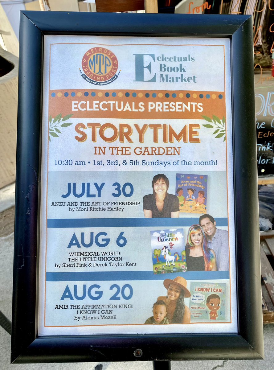 Sheri_Fink's tweet photo. SUNDAY FUNDAY 🥳 #1 best-selling #WhimsicalWorld authors had a blast being a part of Story Time in the Garden! 🌷@Sheri_Fink and @DerekTaylorKent read our most popular books for kids, The Little Unicorn 🦄 and Dinosaur Derby, for @eclectuals at @MTPfairfax ! 🦖 Check them out! https://t.co/SpqCE2pR4N