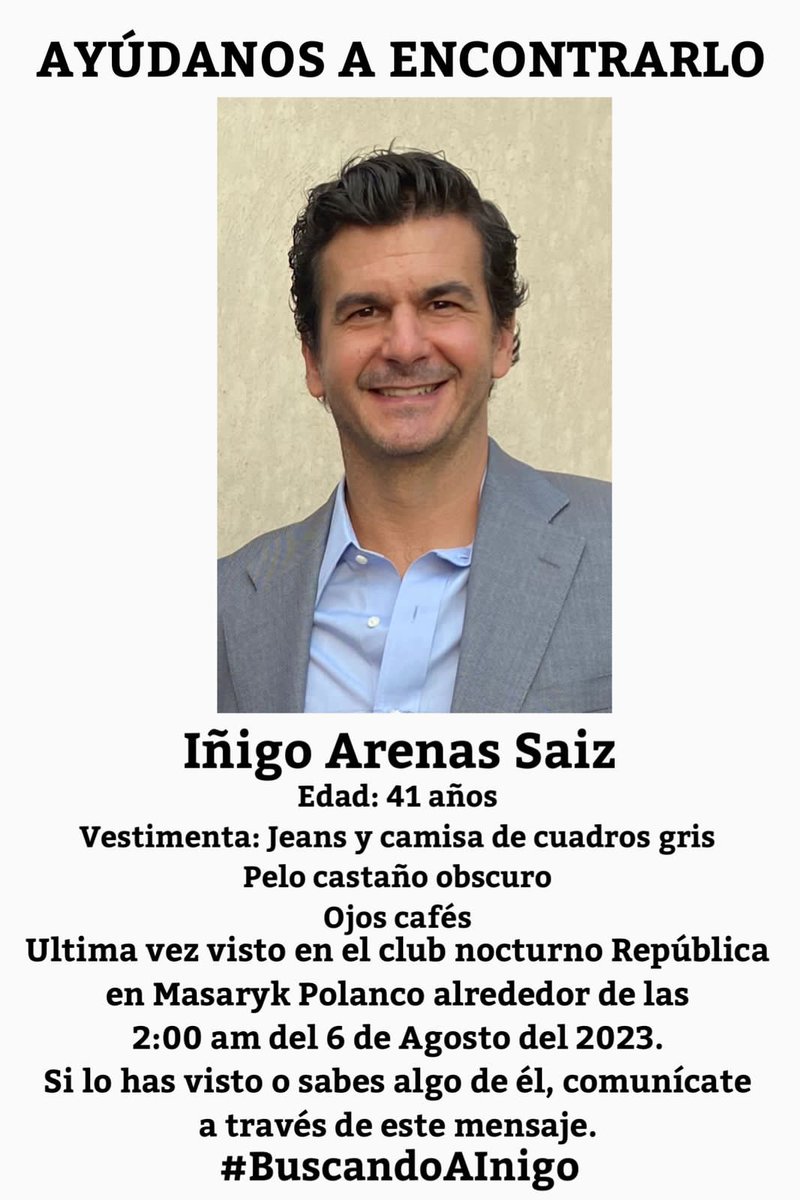 Por favor, ¡Ayúdanos a encontrarlo!