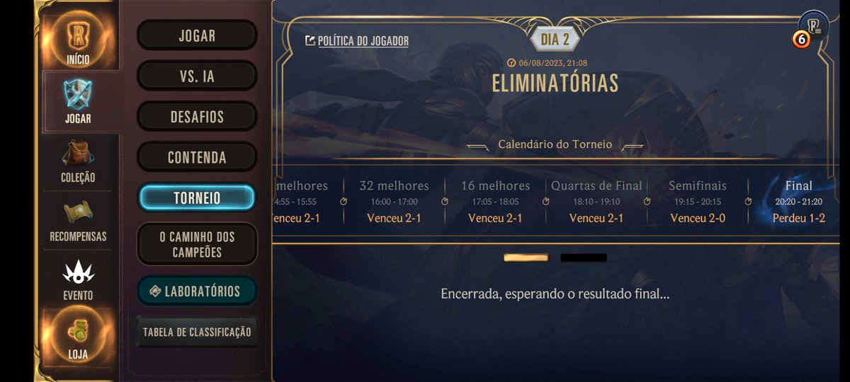 Infelizmente não fui campeão desse open, mas dei o meu máximo e acho que deu certo o que propus, agradeço o apoio e a torcida de todos de verdade e espero conseguir um bom resultado no próximo também. &lt;3