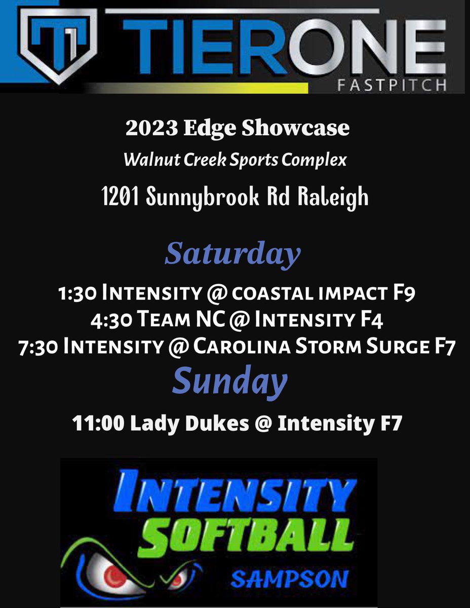 Our upcoming schedule for the weekend come be with us live on GameChanger