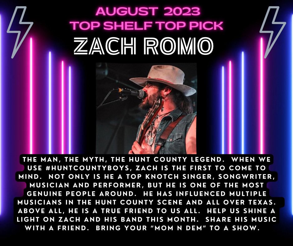 TstBuzz's tweet photo. @TstBuzz Our August Top Shelf Top Pick is @ZachRomo ⚡️ https://t.co/cmRU2zyUNV