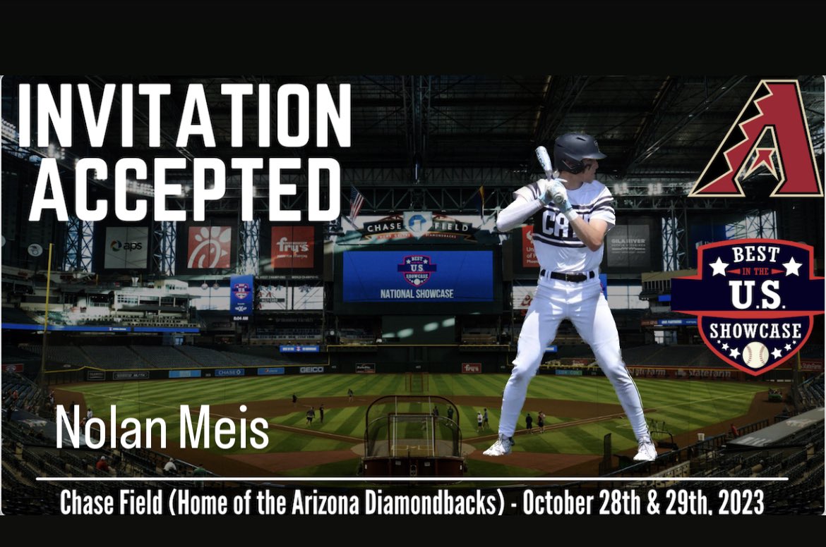 Thank you to <a href="/BUSShowcase/">Best in the US Showcases</a> and the coaches for the invite to play at the National MLB Showcase at <a href="/ChaseField/">Chase Field</a>, home of the <a href="/Dbacks/">Arizona Diamondbacks</a>! Looking forward to October. 
<a href="/tcatacademy/">Thundercat Sports Academy</a>
