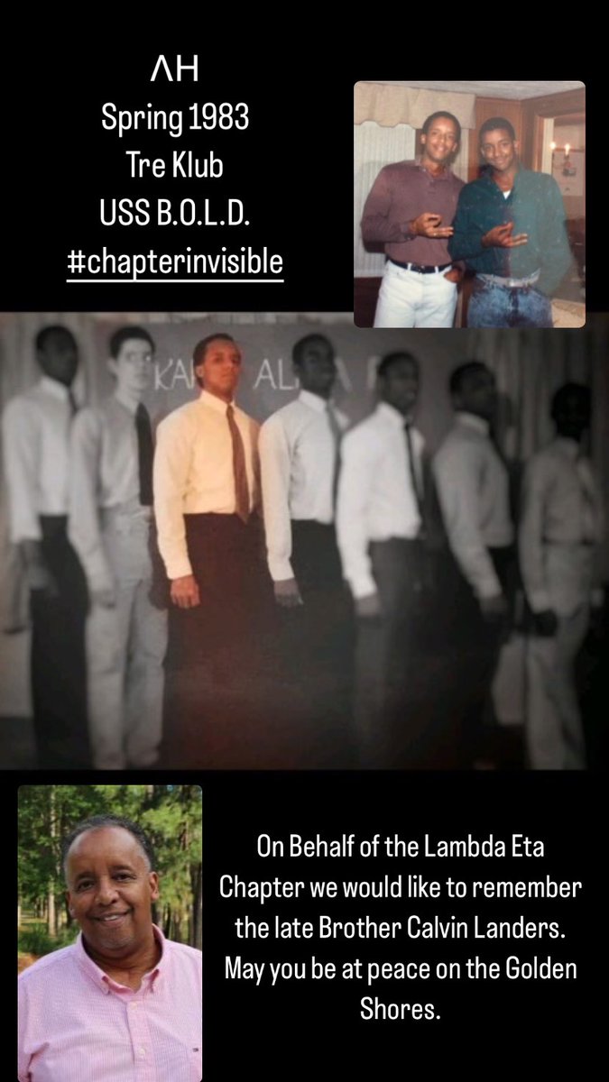 lambdaetakapsi's tweet image. On behalf of the Lambda Eta Chapter we would like to remember the late Clavin Landers. May you be at peace on the Golden Shores.