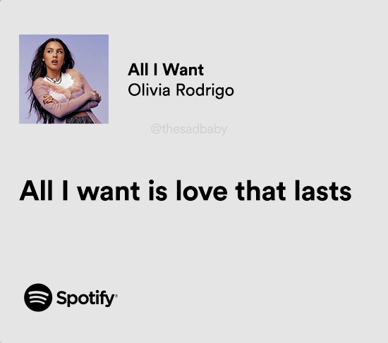 olivia rodrigo / all i want