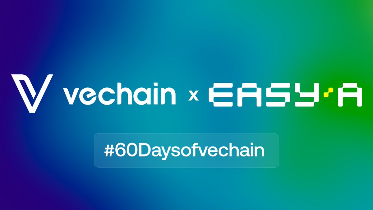 easya_app's tweet photo. Blockchain has the potential to make the world much greener and more sustainable ๐ฑ But few understand how.
Weโre hyped to partner with @vechainofficial to change that. Our new #60Daysofvechain challenges will show you how to launch a sustainability startup on vechain! ๐ https://t.co/B3WEQ8rLZM