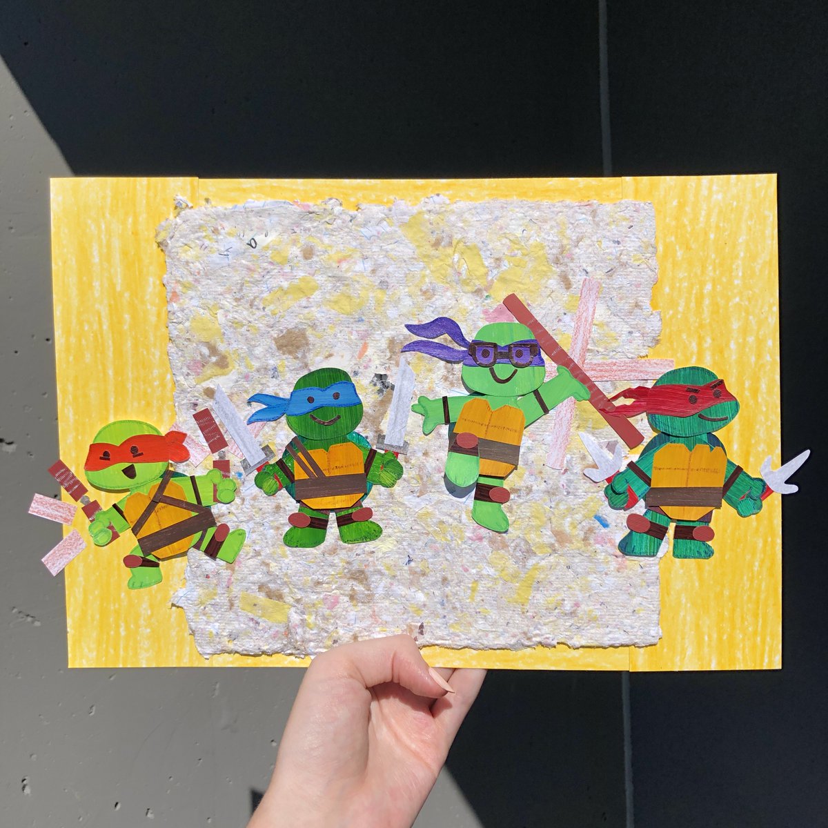 chloe__lemay's tweet photo. Loved #MutantMayhem!!! Just had to do this collage of the turtles after, it's been way too long since I've drawn them 💙❤️💜🧡 https://t.co/qHBNvXIKow