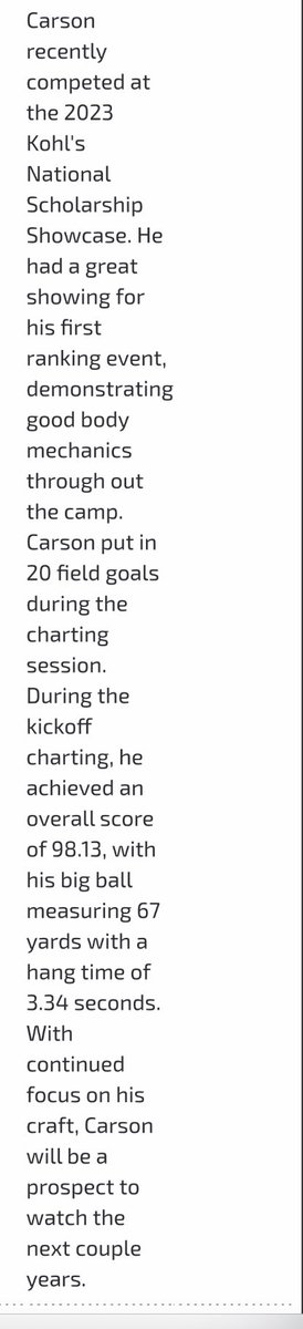 NolanCarson7's tweet photo. I’m happy to be announced to be a 4🌟 with @KohlsKicking can’t wait for next showcase ! https://t.co/e5DQ8tj65l