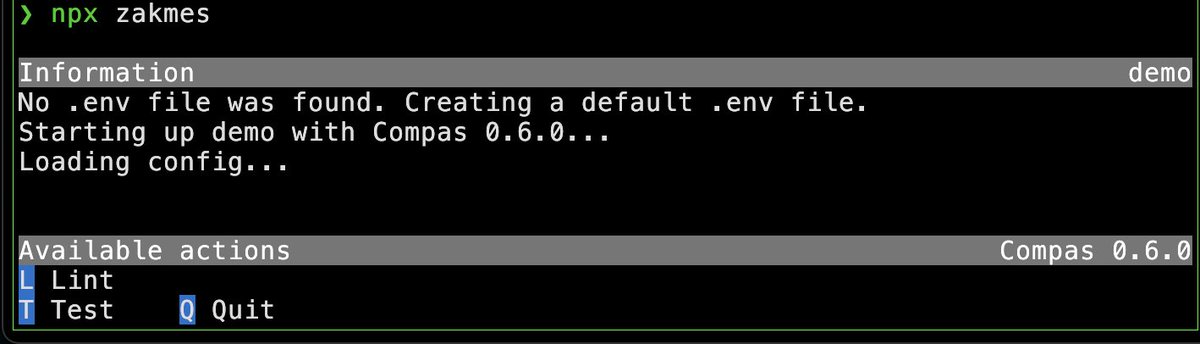 dirkdev98's tweet image. A small but important difference, the new compas cli automatically boots up in dev mode if no NODE_ENV is set, and explicitly writes out a .env file.