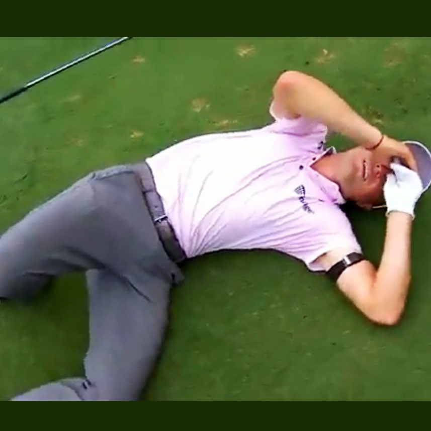 When the putter hits my ankle