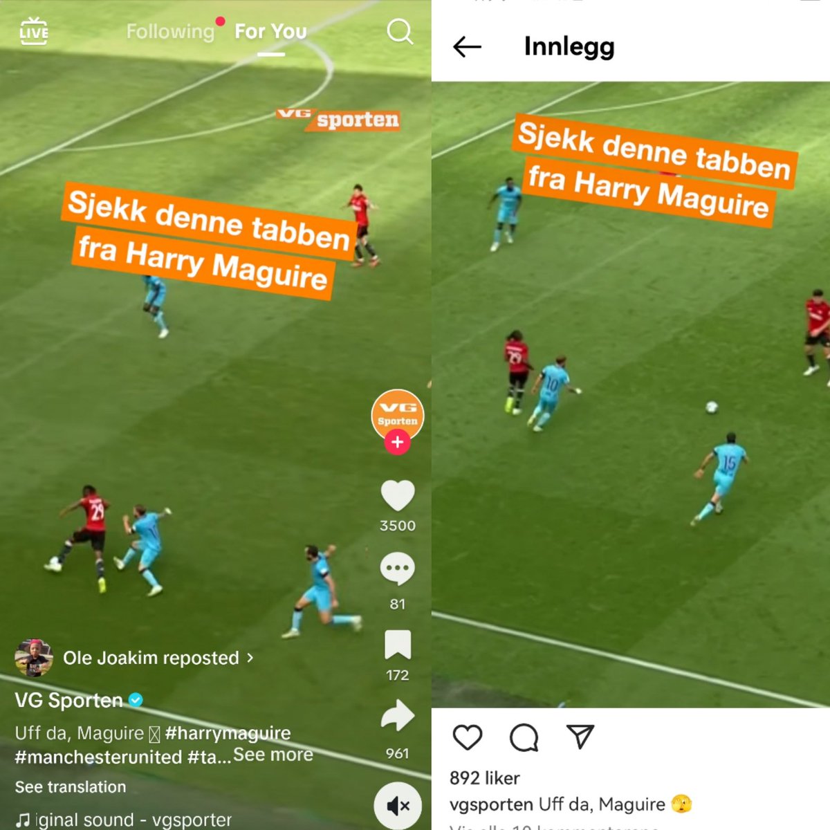 United har spilt kamp i dag og VG har valgt å lage sak for nettkrigerne. Litt lettbeint haha-Maguire-er-ræva-kjør-da-kommentarfelt-greier. Fotballverdens mest mobba fyr må da tåle en runde til.

Simpel humor og null journalistisk verdi. La brukerne på SoMe ta seg av det.