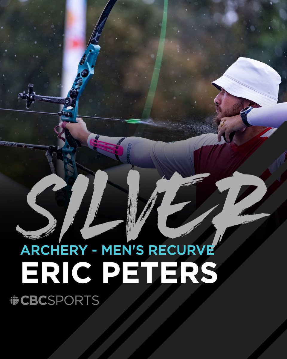 Canada's Eric Peters wins silver in men's recurve event at archery worlds in Berlin 

This is Canada's best-ever result in the men's recurve and earns Team Canada a quota spot for #Paris2024 

Details: buff.ly/43VOUAc