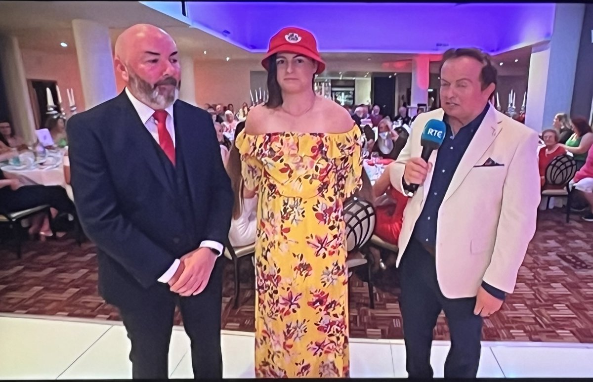 SimplySuits's tweet photo. “That’s the suit 😂” Winning @CorkCamogie manager @MatthewT163 jokes with the crowd on @TheSundayGame 
The team @SimplySuits are delighted to have suited Matthew #CorcaighAbú https://t.co/8YgxSXvkO8