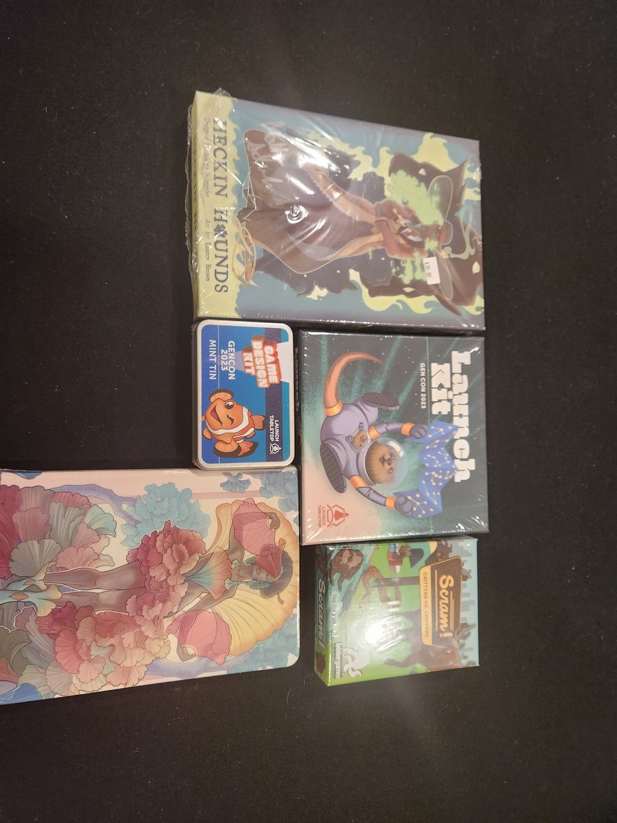 CatalyticRxn's tweet photo. That's a wrap on #GenCon2023! I had a blast &amp; am taking home quite the haul. I'm excited to play these games when I get home. #GenConHaul https://t.co/x5g94mzNY9