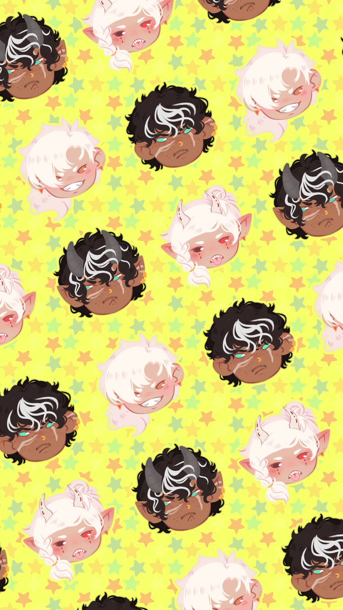JadeeMonochrome's tweet photo. I made this wallpaper for myself and @NotEffi to use! <3
I would take commissions in this style for $20 for one head and a simple background, +$15 for each additional head!
Am thinking on other things that I can add as well for the future!
Feel free to message me if interested! https://t.co/ksG9eBtosr