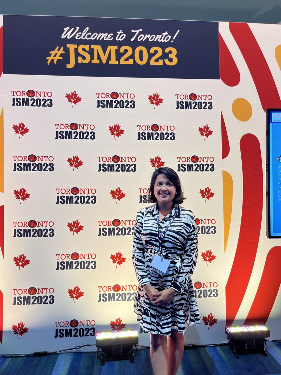 In the very first supervisor meeting I had with @ClinicalOutlier, she told me all about her experience at the JSM when she was a statistics PhD student. After 3+ years of dreaming and planning, here I am at #JSM2023! Looking forward to some wonderful days here. 🇨🇦