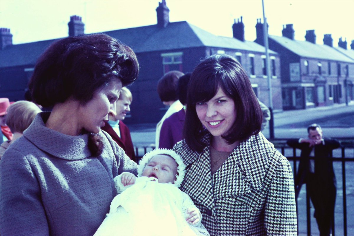 I found this photo of my christening with my Mum and Nan and honestly it could be #MartinParr I love the guy hanging by the railings.