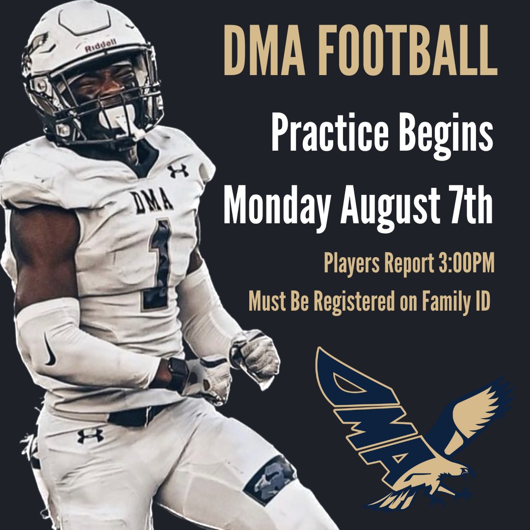 DMA_FB's tweet image. Only one more sleep…players report tomorrow at 3pm for the 2023 #dehs football season! #goseahawks⚓️