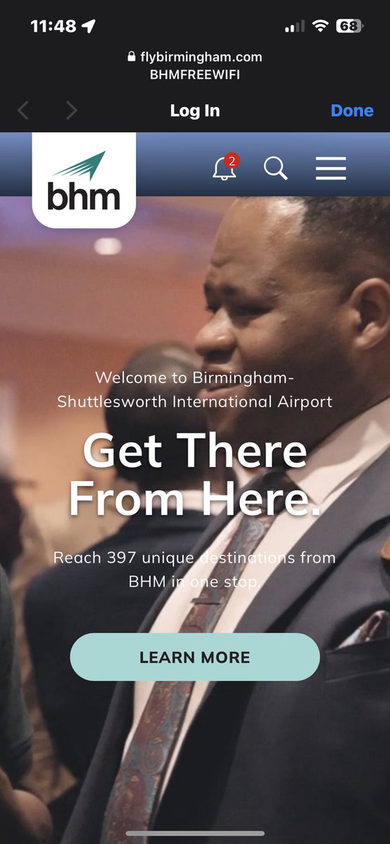 The Birmingham Airport needs to cut me a check because why is my face on their homepage?! #NABJ23